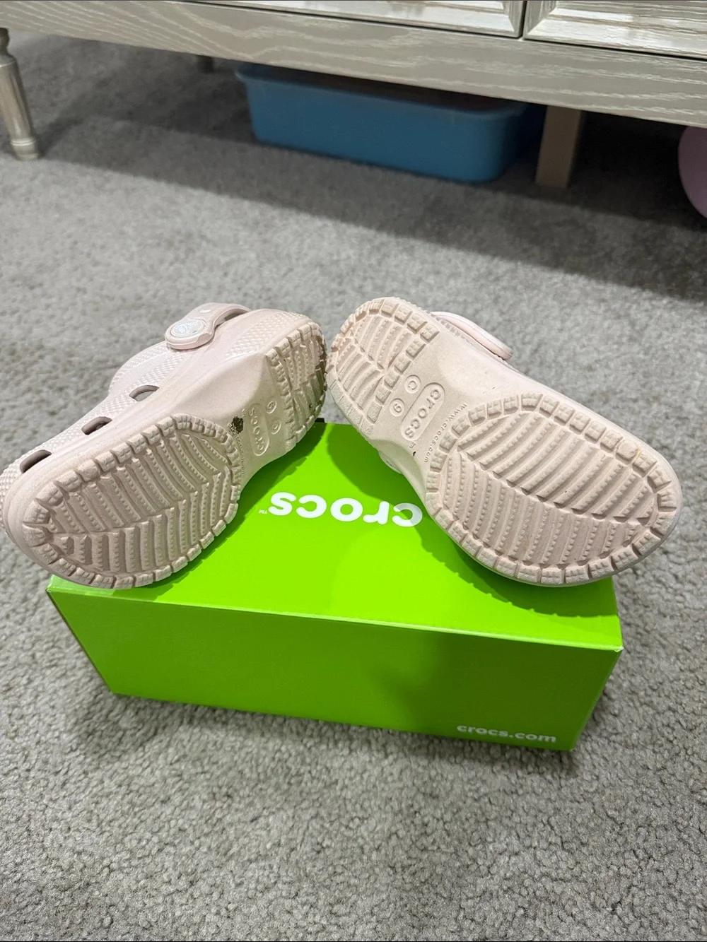 CROCS Kids Classic Shimmer Gem Clog in Quartz Pink